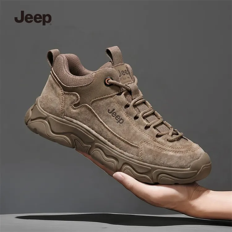 JEEP/吉普2025秋冬男士运动鞋新款百搭户外防滑休闲低帮鞋子男款