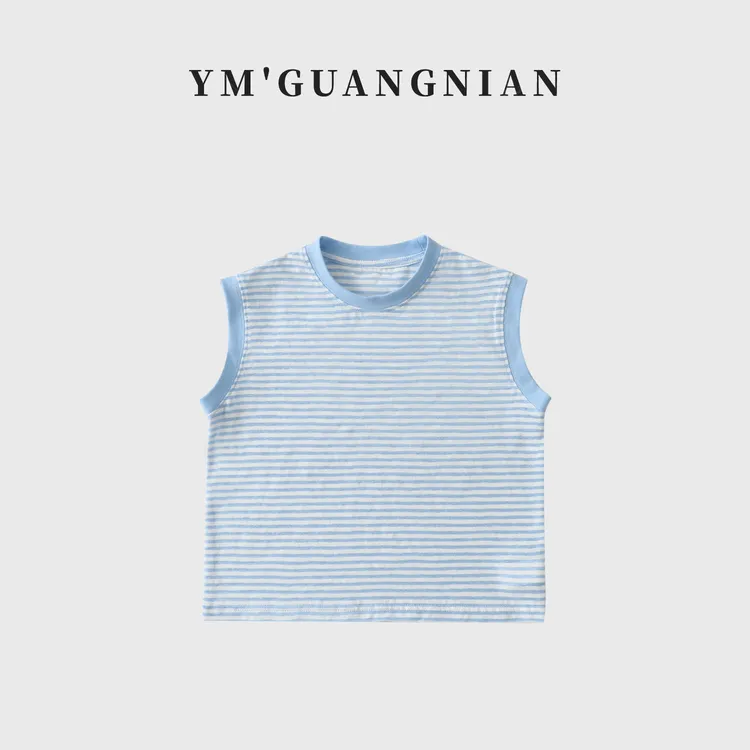 【幼棉光年】夏季男童无袖卡通运动印花背心1221353