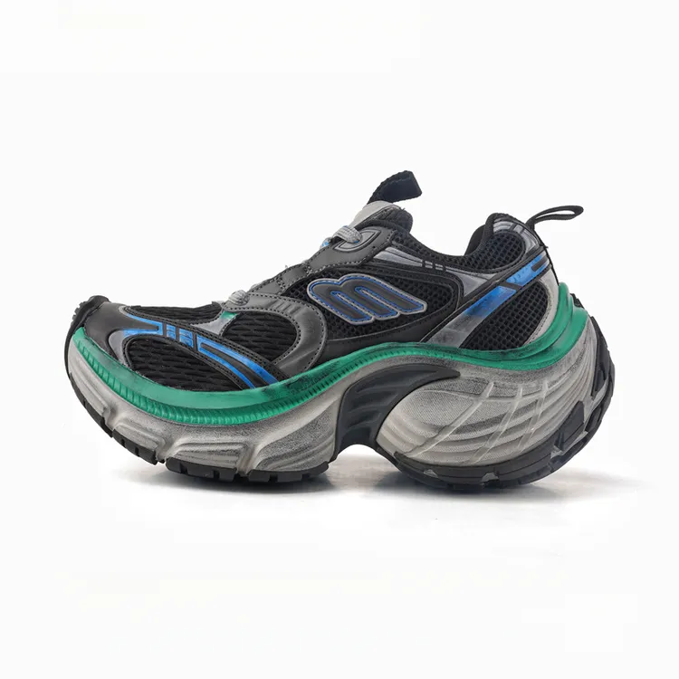 莆田版本巴黎复古做旧老爹男女厚底增高拼色休闲莆田莆田鞋子男款