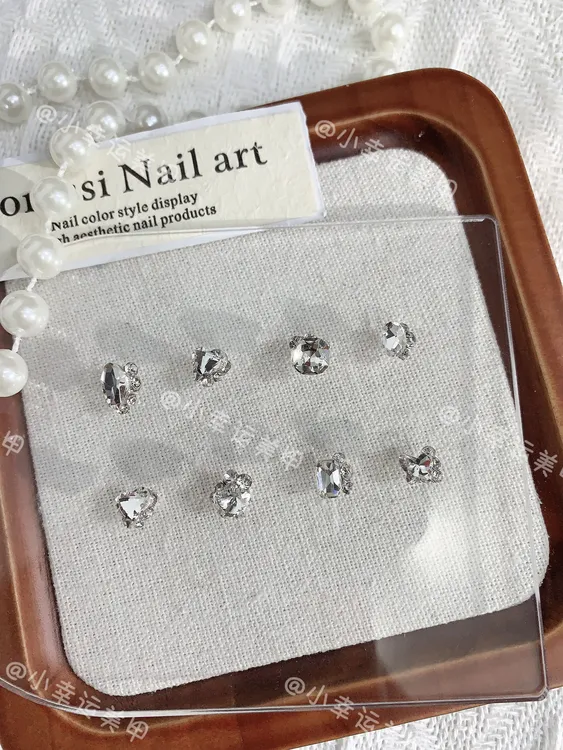 【小号满钻成品堆钻】堆堆钻迷你钻球美甲钻平底白色手工堆钻爆闪