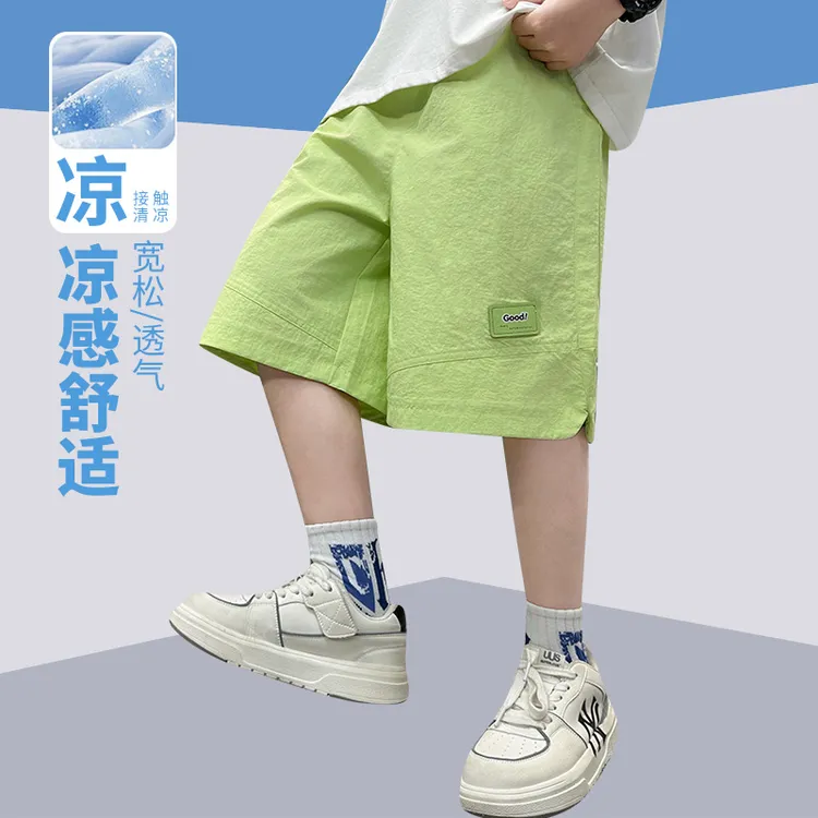 宽松儿童短裤新款中大童童装夏季舒适速干裤洋气薄款男童五分裤潮