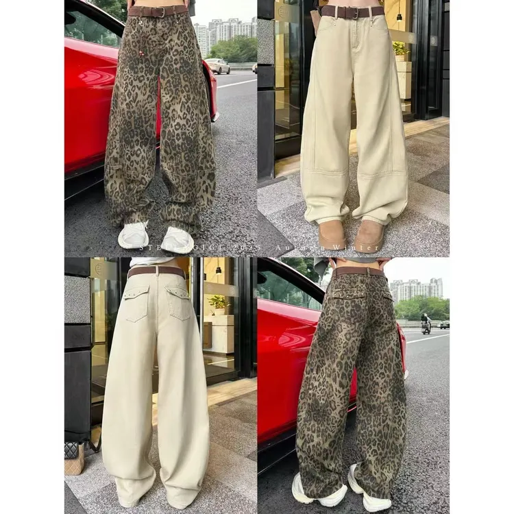 SG / 杨依姗 AW美式街区 复古口袋钉扣植绒弯刀牛仔裤K-20252186