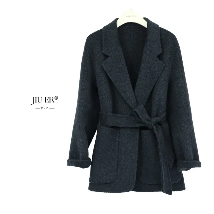 2025秋冬女装新款双面呢羊毛大衣女中长款宽松双面呢羊毛外套女
