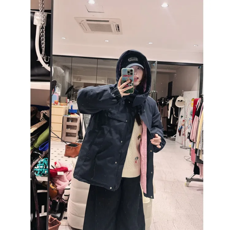 晶咕【雪地战甲！】冬款工装连帽冲锋派克羽绒外套