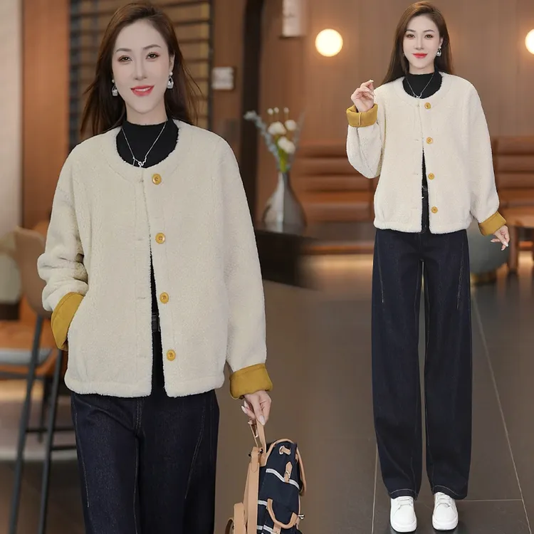 时尚短款皮毛外套女2025冬季新款洋气显瘦小个子加厚保暖上衣潮