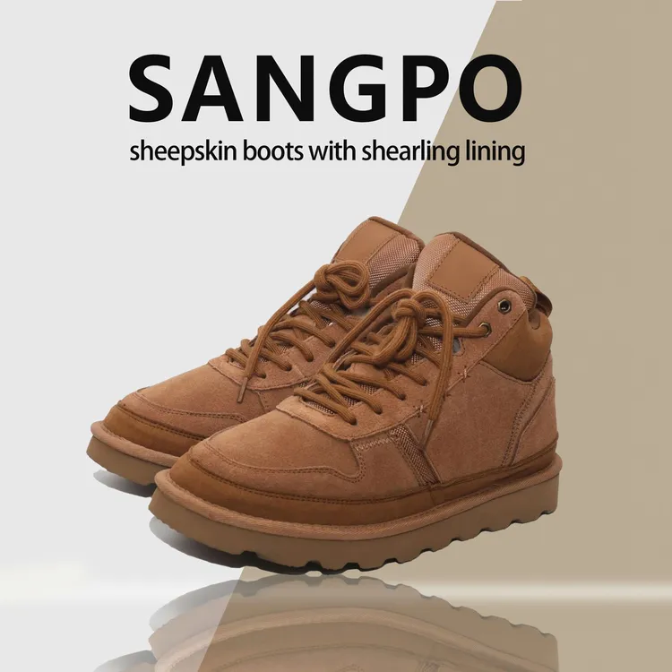 【男士百搭海兰德雪地靴】2024新款男士真皮真毛海兰德雪地靴