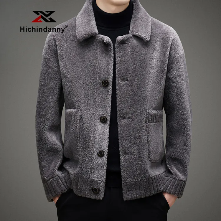 HICHIN抓绒衣男双面穿摇粒绒外套冬季户外休闲翻领保暖加厚夹克
