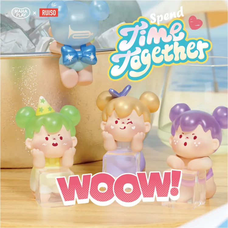 【新品】woow哇嗷趴趴陪伴你的小时光萌粒可爱潮玩盲盒手办摆件礼物