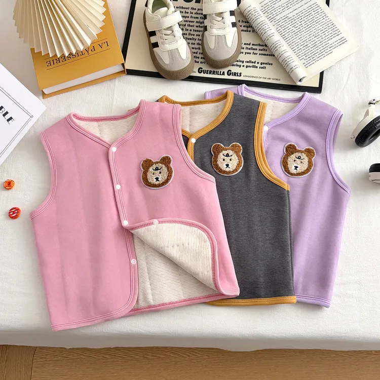 【现货】儿童保暖马甲秋冬内穿男女童冬季绵羊毛夹棉校服神器加绒