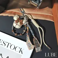 【格纹棕米妮】歪歪高定手工手机链适用于安卓苹果手机壳