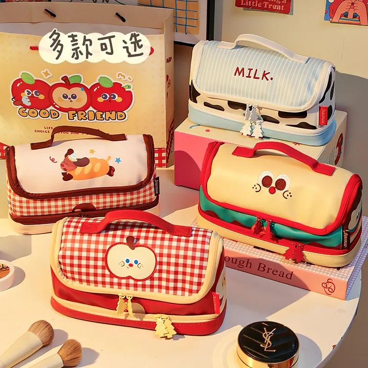 涂鸦小房子化妆包送女生新年礼物伴手礼礼盒女洗漱品高颜值收纳包