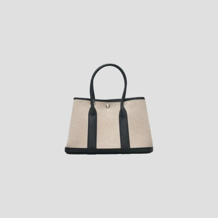 花园包”大容量 头层牛皮拼帆布手提/单肩/斜跨包 BunnyXu丨L0912Z