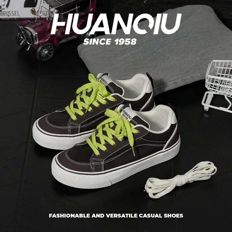 环球百搭帆布鞋子男款2025新款秋季干净感痞帅男鞋潮流男士板鞋