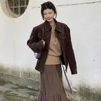 Gielgie/吉即【西部】铆钉废土风街头麂皮绒夹克外套