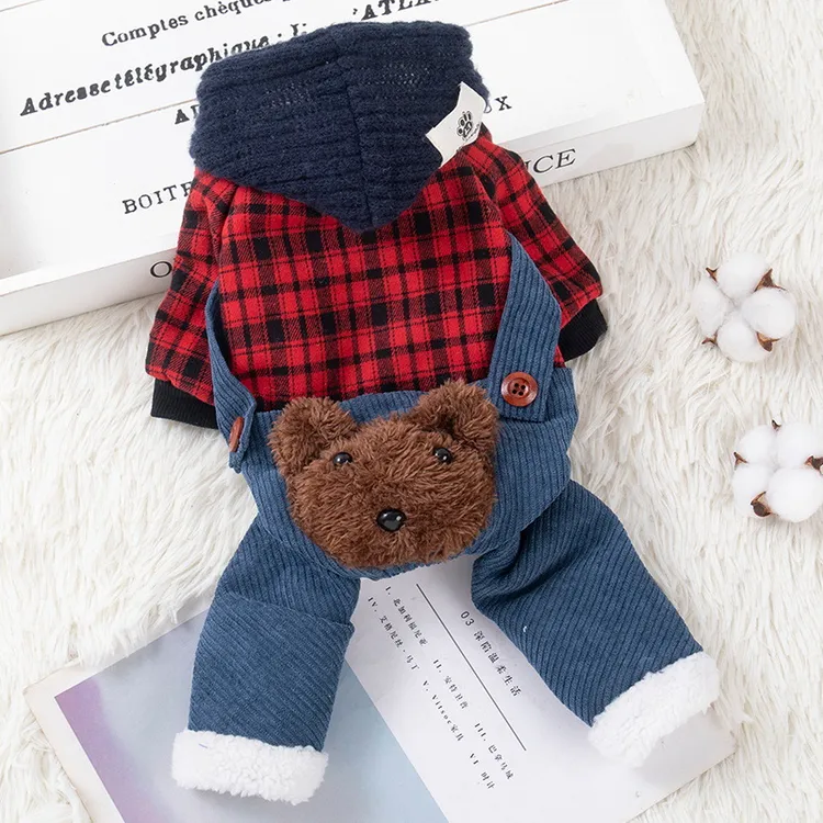 宠物用品狗衣服 比熊博美幼犬 加厚款狗衣服秋冬