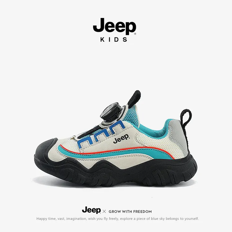 jeep男童鞋子春秋2025新款秋季软底防滑儿童运动鞋户外登山鞋女童
