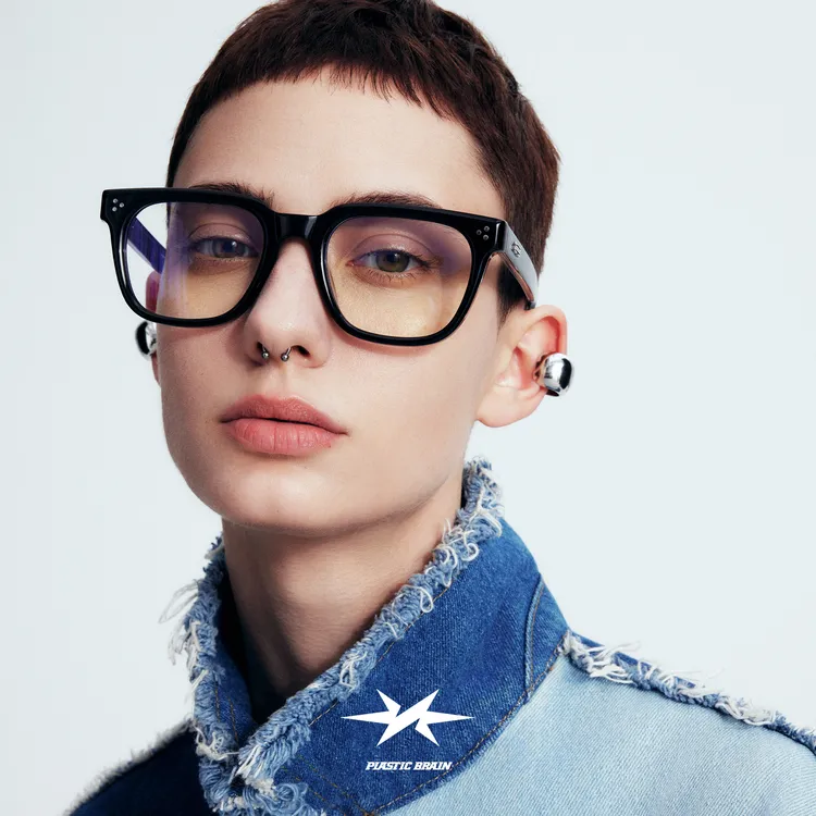 PLASTIC BRAIN/塑料脑袋防蓝光眼镜女素颜眼镜框方圆脸百搭墨镜