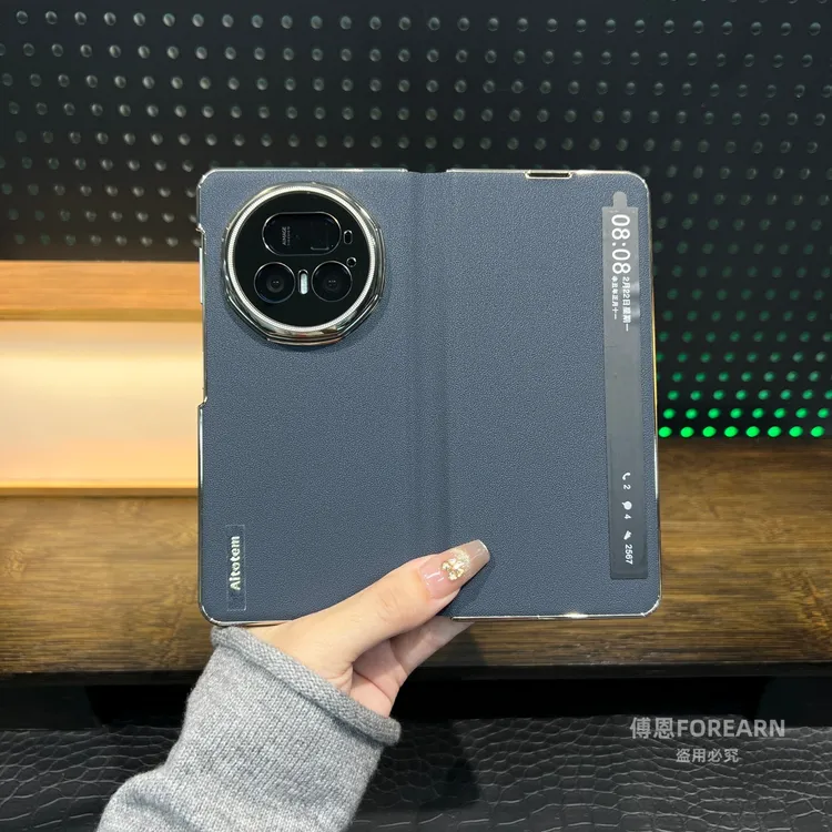 适用于荣耀MagicV5手机壳翻盖v5折叠屏保护套MBH-AN10真皮款防摔