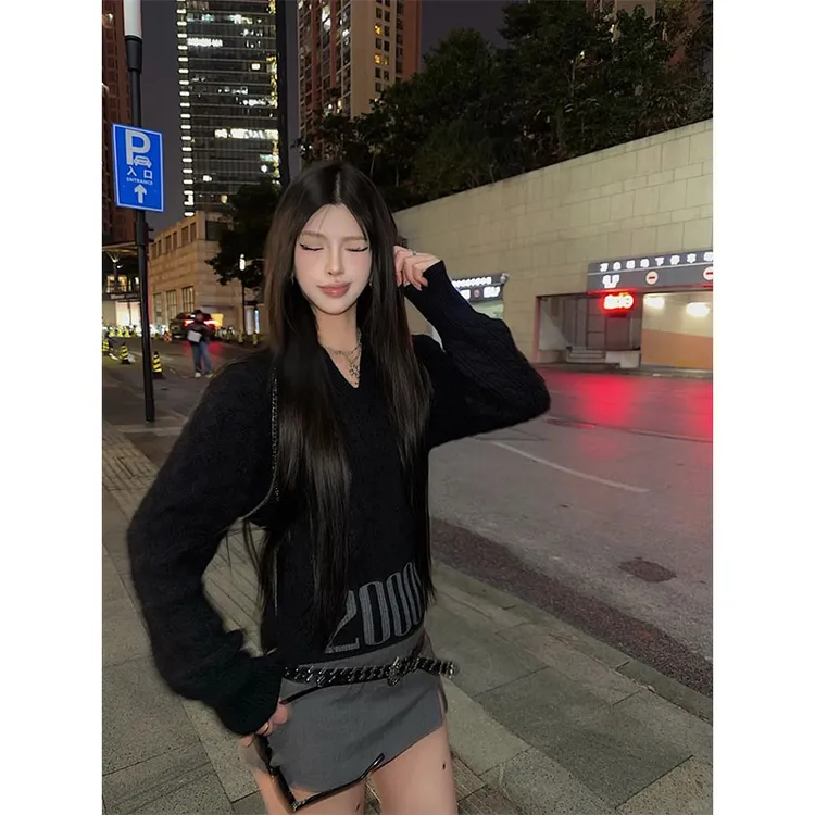 2026韩系设计感辣妹风修身显瘦百搭时尚上衣穿搭气质高腰半身裙女