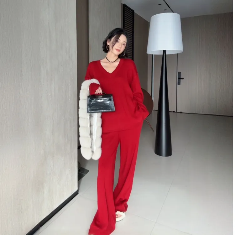 Singularity Me 12A 01131 01132 松弛慵懒套头针织衫针织裤套装