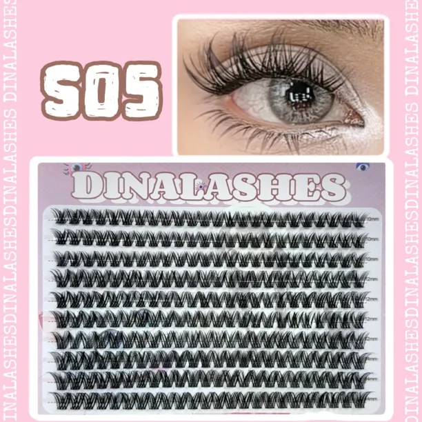 DINA LASHES「Dilina」S05欧美假睫毛胶水款（拆封影响卫生，不退换）