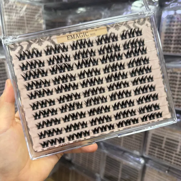 EMAGIC18方大容量大花卷新手自然真卷翘超软假睫毛16mm超长无胶水