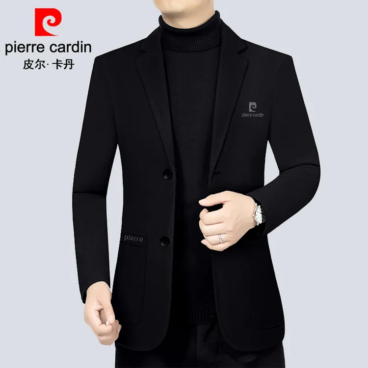 皮尔卡丹春秋高档西装外套男韩版休闲中青年男西服单西上衣爸爸装