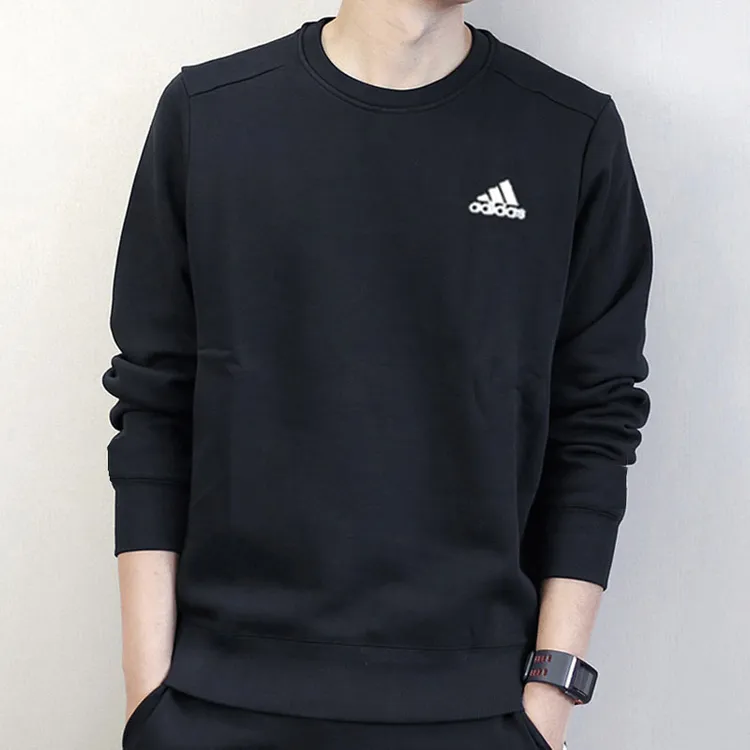 adidas/阿迪达斯秋冬圆领加厚运动卫衣保暖上衣套头宽松打底衫