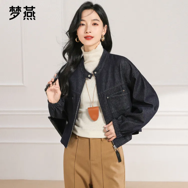 梦燕春秋女时尚百搭气质大方宽松休闲舒适简约显瘦外套AA06B5019