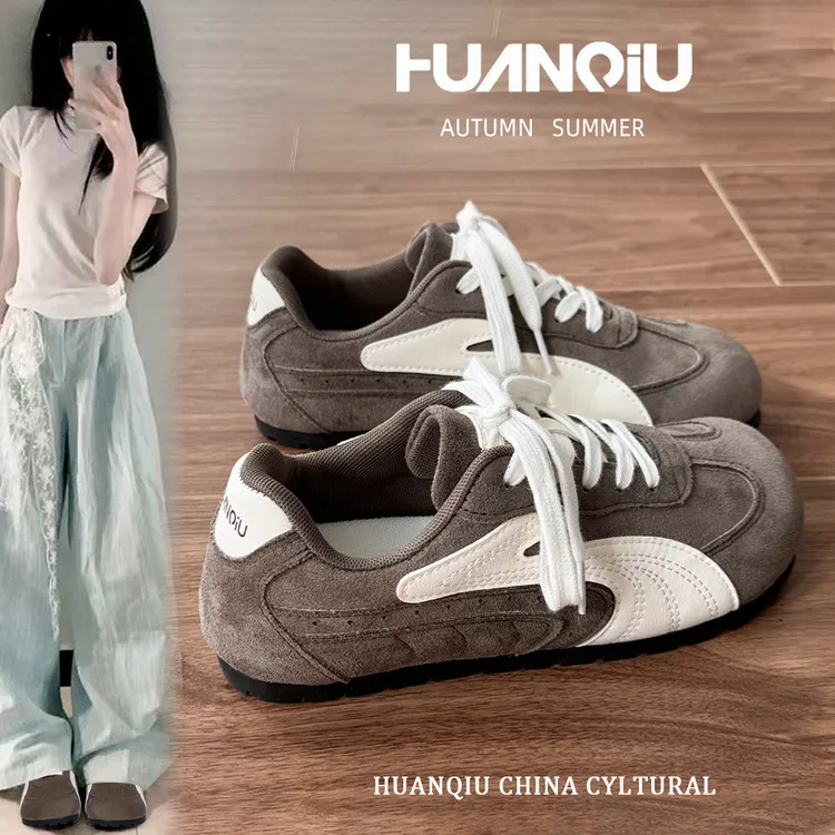环球运动休闲板鞋秋季2025新款轻便百搭德训鞋小众原创秋季鞋子女