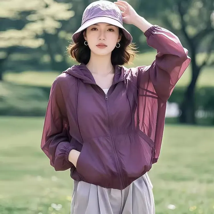 透气防晒衣2025薄款防晒洋气百搭夏季短款防晒服开衫短外套女韩版