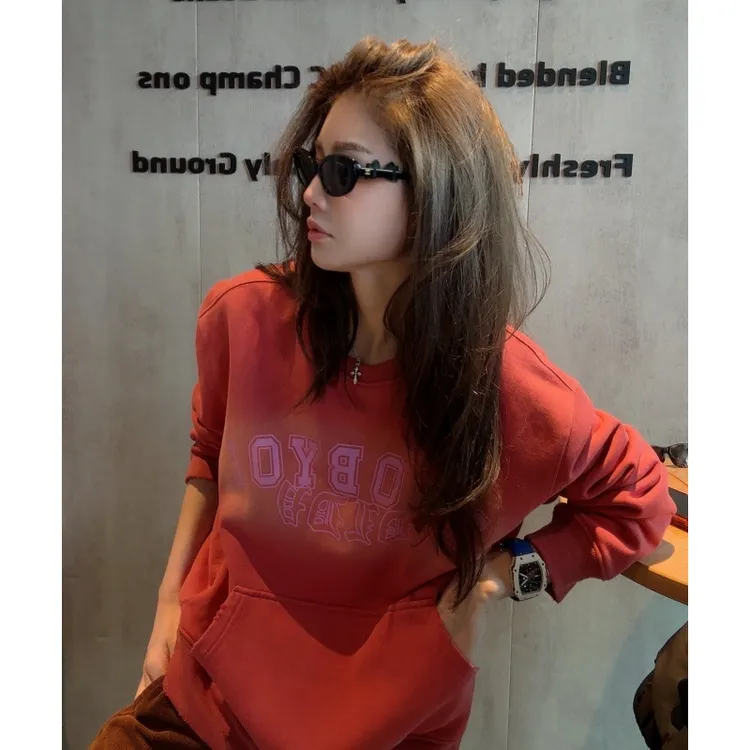 MMEKOR“美高日记”卫衣 2025新款秋款活力常青藤加绒上衣 31119