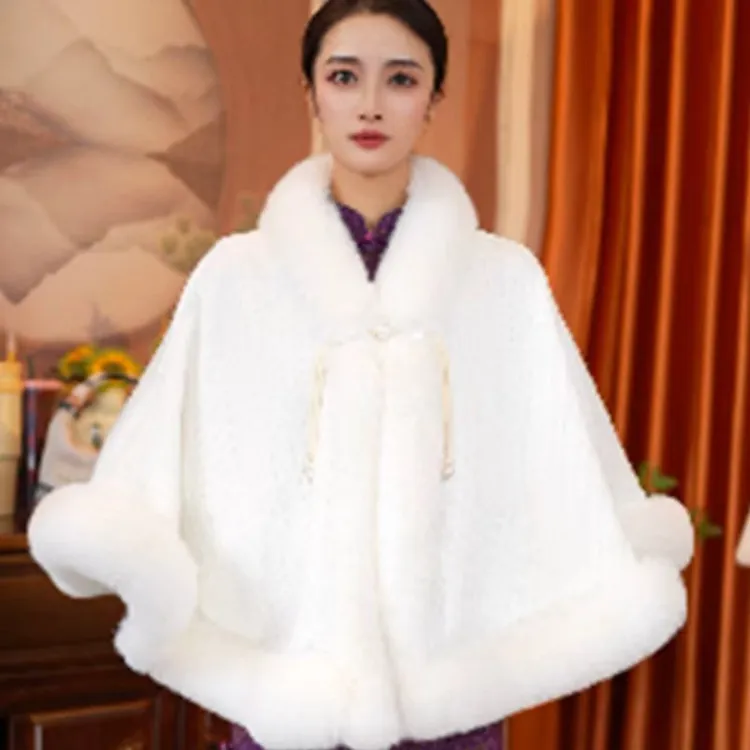 【冬款毛领】2025新款春秋百搭开衫气质网红时尚小香风披肩针织外搭