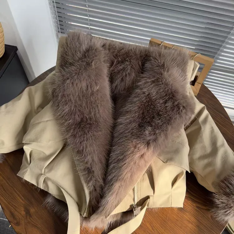 女童冬季毛毛外套加绒加厚2026冬季新款洋气时尚韩版夹克25439