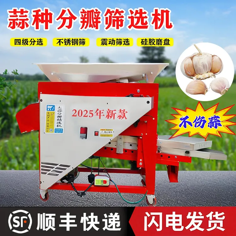 新款大蒜分瓣筛选一体机农用自动蒜种分选机家用蒜种分瓣精选机