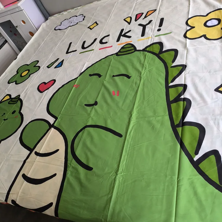 纯棉印花被罩标准单被套200×230可爱
