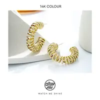 STAY WITH ME 铜合金合成锆石耳饰 小众设计P0542耳钉