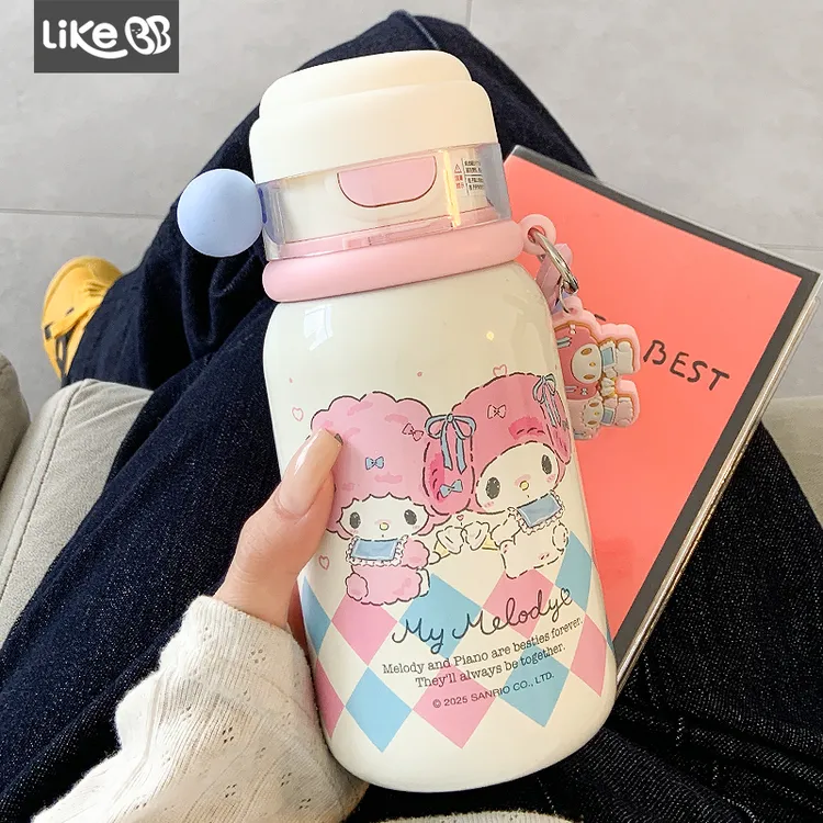 三丽鸥一盖三饮保温杯女生可爱水杯新款2025高颜值316不锈钢杯子