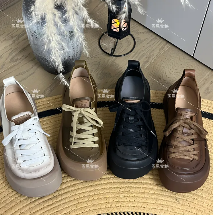 99626真皮平底休闲新款软底单鞋百搭牛皮复古厚底轻便女鞋时尚