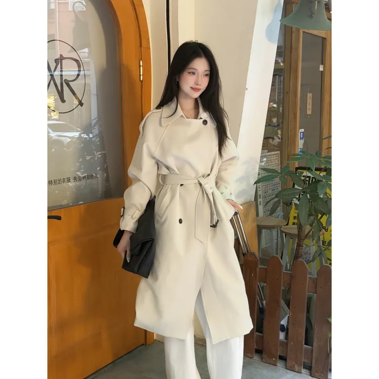 英伦风气质风衣外套女2025秋季新款高级感时尚气质休闲大衣爆款