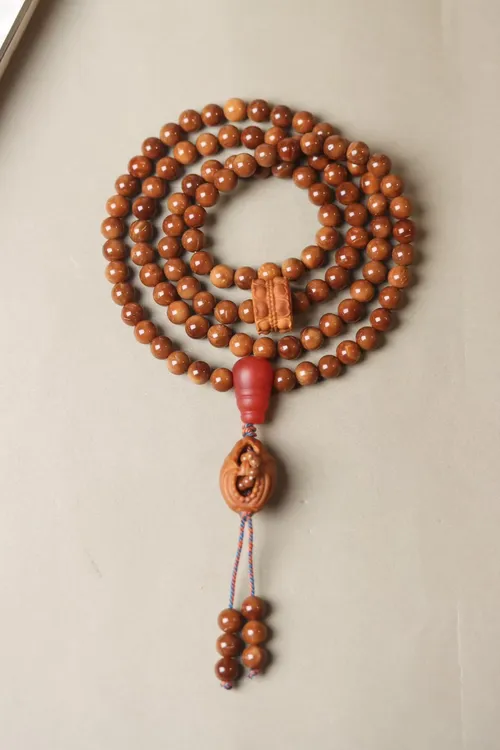 库克菩提老料0.8圆珠108颗多圈手串脖挂手持念珠男女百搭无相