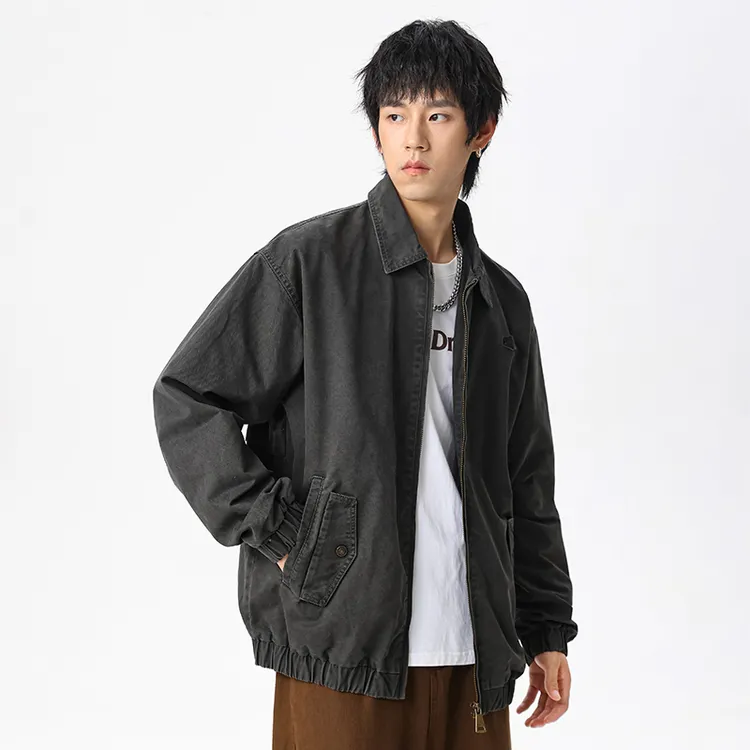 2025春秋季美式复古翻领水洗山系户外美潮高街底特律复古外套324
