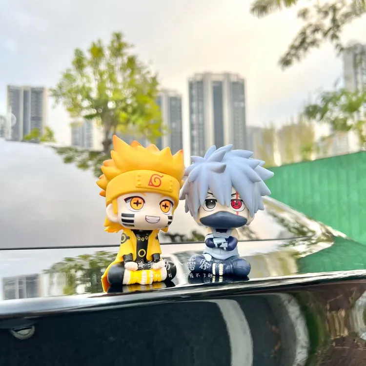 火影忍者六道鸣人暗部卡卡西可爱坐姿车载桌面车载车内外摆件礼物