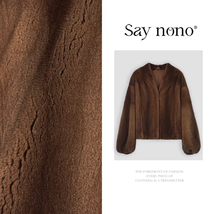 懒猫nono│Saynono 时尚复古轻奢慵懒风水貂毛皮草外套GG930FY