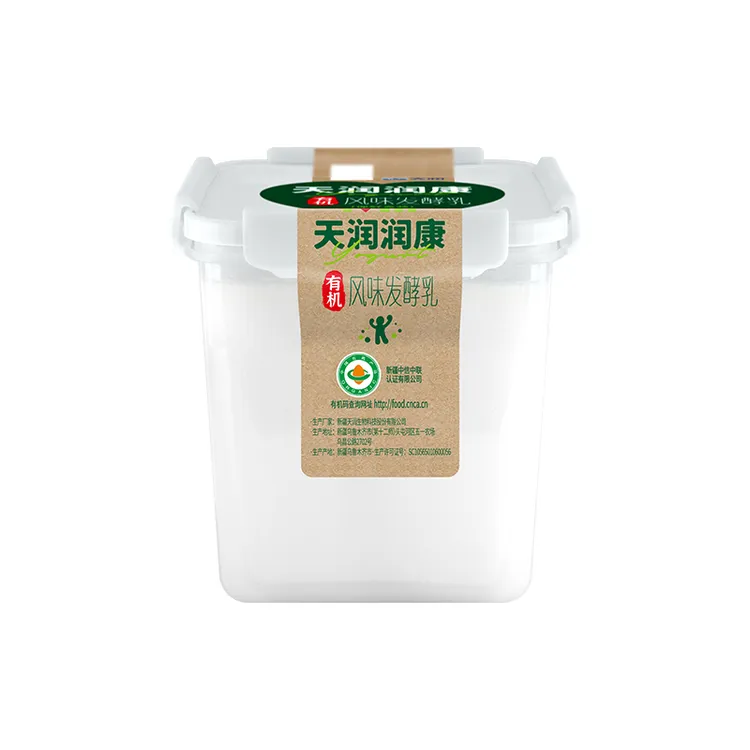 新疆天润润康有机发酵乳方桶1kg装低温酸奶
