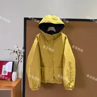 喜樂  2025拼色格子连帽夹棉棉服外套早冬季新款简约百搭休闲女士