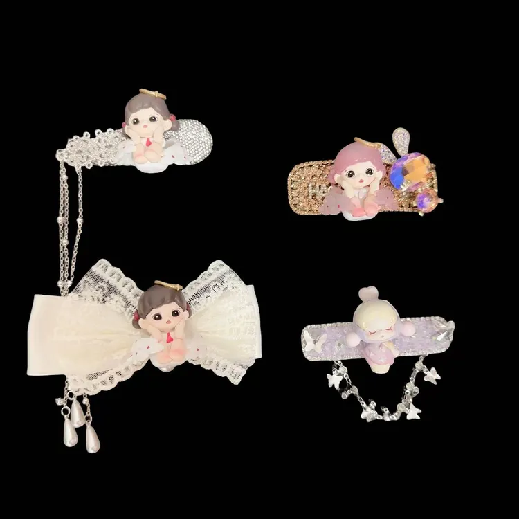 露露纯手工diy创意潮流发夹可爱立体萌粒