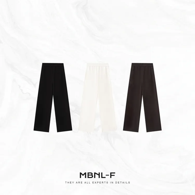 MBNL-F“立体弯刀卫裤” 桑蚕丝羊毛混纺垂感卫裤 秦磊XM-XKZ6838