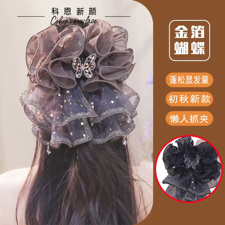 【小众设计师】金铂蝴蝶发夹显发量抓夹轻奢高级发饰上班族必备夹子
