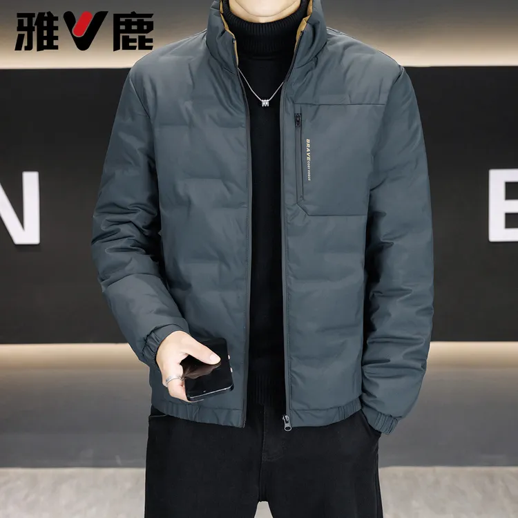 雅鹿男士外套秋冬款轻薄羽绒服新款爆款2025正品立领鸭绒夹克上衣